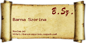 Barna Szorina névjegykártya